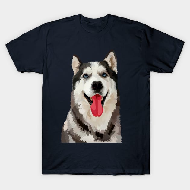 Husq Doggy T-Shirt by Tupai Art